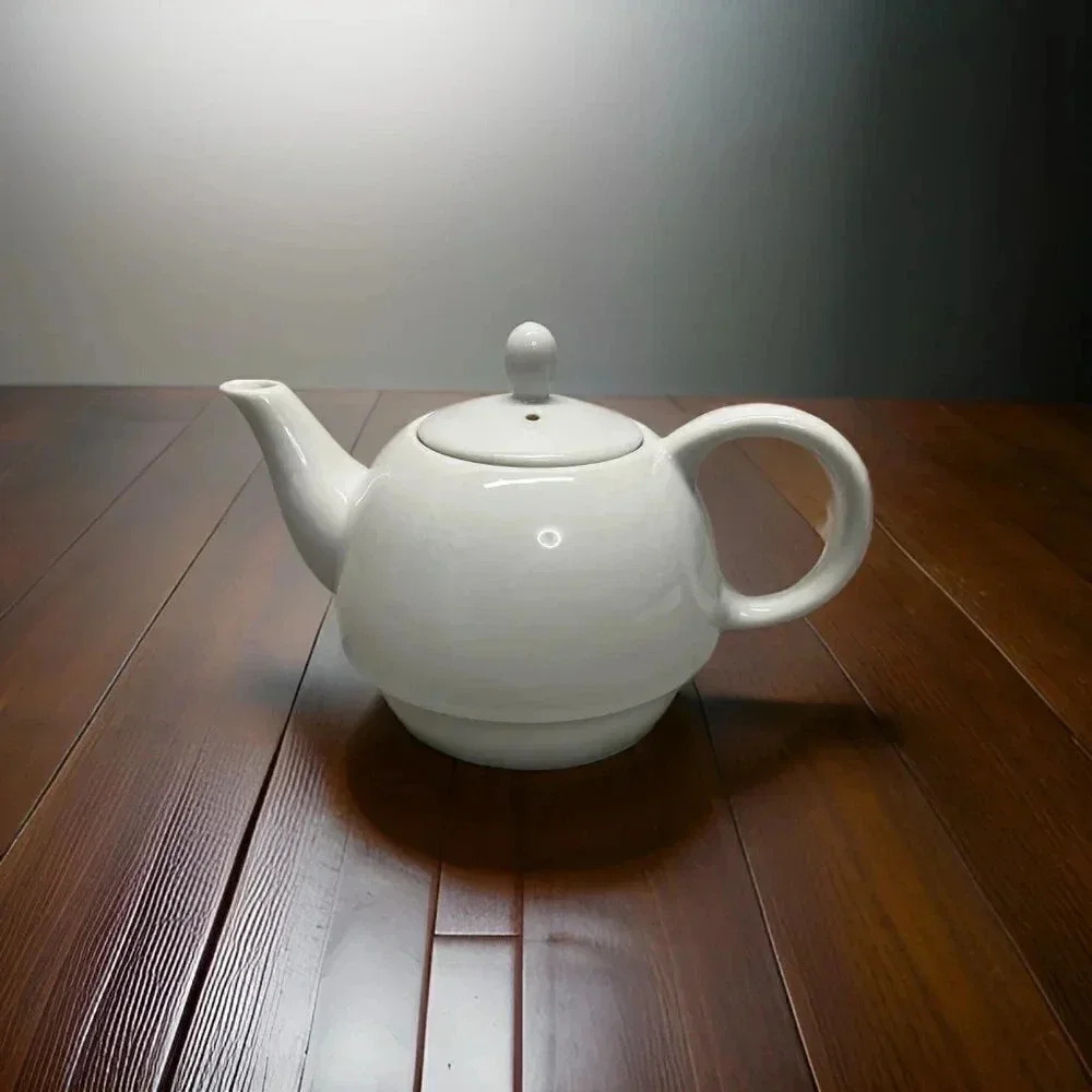 CRATE AND BARRELL WHITE TEA POT VINTAGE